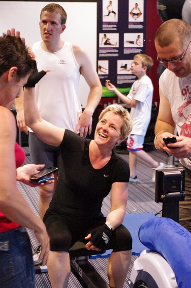 Jo Andrews at the finish