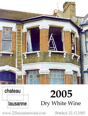 Dry white wine label